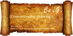 Cseresznyés György névjegykártya