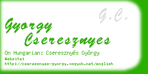 gyorgy cseresznyes business card