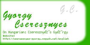 gyorgy cseresznyes business card